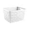 White Plastic Wicker Storage Basket by Simply Tidy®